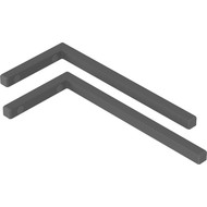 Кронштейн для столешницы Г-образный Bas 43 см (2 шт.) чёрный фото 