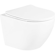 Унитаз подвесной безободковый BelBagno Uno BB3105CHR/SC с тонкой крышкой микролифт фото 