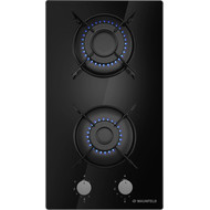 Газовая варочная поверхность Maunfeld EGHG.32.1EB/G Domino (чёрное стекло) фото 