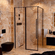 Душевое ограждение Mirsant Next black 120x90 см, чёрный/прозрачное фото 