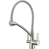 Смеситель для кухни Gappo G4398, серый/сатин фото 