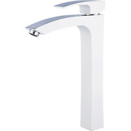 Смеситель для раковины высокий Gappo Jacob G1007-18, белый/хром фото 