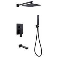 Душевая система для ванны Abber Weiss Insel AF8017B, черный матовый фото 