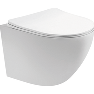 Унитаз подвесной безободковый Aquatek Европа AQ1900-00 с тонкой крышкой микролифт, Цвет производителя: белый фото 