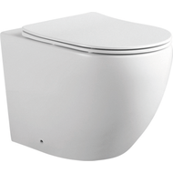 Унитаз приставной безободковый Aquatek Европа AQ1902-00 с тонкой крышкой микролифт фото 