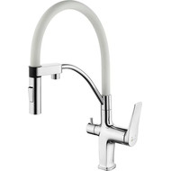 Смеситель для кухни Lemark Comfort LM3074C-White, хром/белый фото 