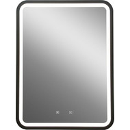 Зеркало Art&Max Genova Led 60 см AM-Gen-600-800-DS-F-H, черный матовый фото 