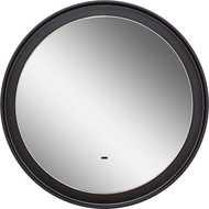 Зеркало Art&Max Napoli Led 80 см AM-Nap-800-DS-F, черный матовый фото 