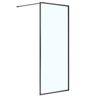 Душевая перегородка Azario Richmond Walk-in 100 см AZ-NAG 6310 1000 Black с кронштейном в комплекте, черный/прозрачное, Размер - мм: 1000 фото 