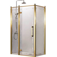 Душевое ограждение Azario Ontario AZ-NBB1231-L 120х90 см (стекло 8 мм) золото/прозрачное/узор фото 
