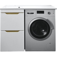 Тумба напольная с раковиной-столешницей Azario Magenta 120 см L CS00078395 фото 