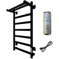 Полотенцесушитель электрический Тругор Пэк сп 20 ВГП с полкой П7 500х800 мм, чёрный (возможность скрытого подключения) 00-00043119 фото 