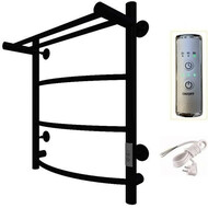 Полотенцесушитель электрический Тругор Пэк сп 5 ВГП с полкой П4 500х600 мм, чёрный (возможность скрытого подключения) 00-00042757 фото 