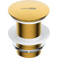 Донный клапан WasserKraft A247, золото матовое фото 