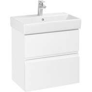 Тумба подвесная с раковиной Roca Oleta 60 см A857639806, белый глянцевый фото 