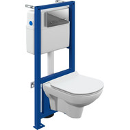 Инсталляция с подвесным унитазом Cersanit City Co Dpl Eo Slim A64121 (кнопка Estetica хром глянцевый) фото 