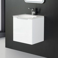 Тумба подвесная с раковиной BelBagno ETNA-500-1A-SO-BL-P-L 50 см, Bianco Lucido, Цвет фасада: Bianco Lucido фото 