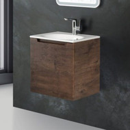 Тумба подвесная с раковиной BelBagno ETNA-500-1A-SO-RW-P-L 50 см, Rovere Moro, Цвет фасада: Rovere Moro фото 