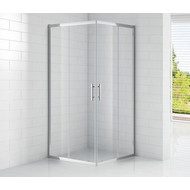 Душевое ограждение Cezares 100х100 см ECO-O-A-2-100-C-Cr, хром/прозрачное фото 