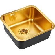 Кухонная мойка Emar EMB-127A PVD Nano Golden 0,8 мм, золото, Цвет производителя: золото фото 