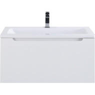 Тумба подвесная с раковиной BelBagno ETNA-M-800/380-1C-SO-BL 80 см, Bianco Lucido фото 