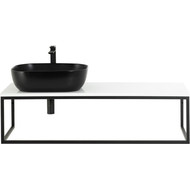 Столешница с консолью BelBagno 120 см EK-120-ST+EK-120-AS-BL-L фото 