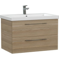 Тумба подвесная с раковиной Cersanit Lara 70 см 64136, орех фото 