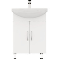 Тумба напольная с раковиной Mirsant Оптима 60 см, белый фото 