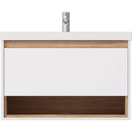 Тумба подвесная с раковиной Mirsant Scandy 80 см, белый фото 