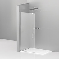 Душевая перегородка Cezares 140 см LIBERTA-L-1-140-120-C-Cr (подрезаемый кронштейн, стекло 8 мм) хром/прозрачное фото 