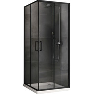 Душевое ограждение Abber Schwarzer Diamant 90х90 см AG02090B5, черный/прозрачное фото 