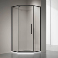 Душевое ограждение Veconi Rovigo 90x90 см RV35B-90-01-C7, чёрный/прозрачное фото 
