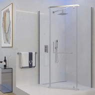 Душевое ограждение Veconi Rovigo 100x100 см RV36-100-01-C5, хром/прозрачное фото 