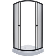 Душевое ограждение Triton Альфа 90 см, чёрный/прозрачное фото 