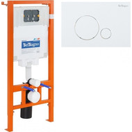 Инсталляция для унитаза BelBagno BB002-80/BB014-SR-BIANCO (кнопка Sfera, цвет белый) фото 