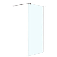 Душевая перегородка Azario Chicago Walk-in 120 см AZ-NAR6310 1200 (стекло 8 мм) с кронштейном в комплекте, хром/прозрачное фото 