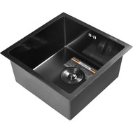 Кухонная мойка Gerhans K34444B 1 мм, PVD графит, Цвет производителя: графит фото 