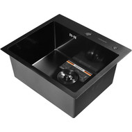 Кухонная мойка Gerhans K35044B 1 мм, PVD графит, Цвет производителя: графит фото 