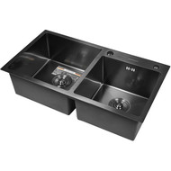 Кухонная мойка Gerhans K37843B-S 1 мм, PVD графит, Цвет производителя: графит фото 