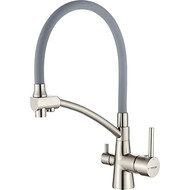 Смеситель для кухни Ledeme L4855A-9, сатин/серый фото 