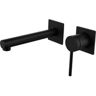 Смеситель для раковины настенный Abber Emotion AF8812B (со скрытой частью) черный матовый, Цвет производителя: чёрный матовый фото 