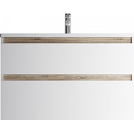 Тумба подвесная с раковиной Am.Pm X-Joy 100 см M85AFHX1002WG, белый глянцевый, Цвет фасада: белый фото 