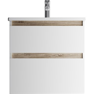 Тумба подвесная с раковиной Am.Pm X-Joy 65 см M85AFHX0652WG, белый глянцевый, Цвет фасада: белый фото 