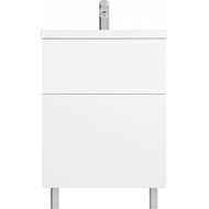 Тумба напольная с раковиной Am.Pm Gem 60 см M90FSX06022WG32, белый глянцевый, Цвет фасада: белый фото 