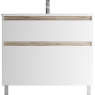 Тумба напольная с раковиной Am.Pm X-Joy 100 см M85AFSX1002WG, белый глянцевый фото 