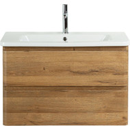 Тумба подвесная с раковиной BelBagno ALBANO-800-2C-SO-RR 80 см, Rovere Rustico, Цвет фасада: Rovere Rustico фото 