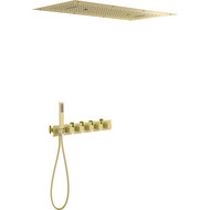 Душевая система для душа с термостатом Timo Petruma SX-5329/17SM, золото матовое фото 