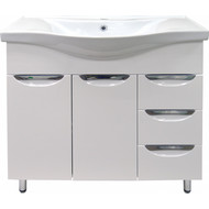 Тумба напольная с раковиной Стиль 80/3 см, белый фото 