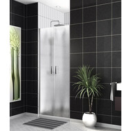 Душевая дверь BelBagno 90 см UNO-B-2-90-CH-Cr, хром/шиншилла фото 