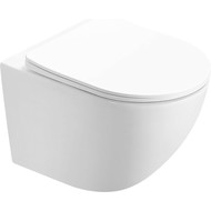 Унитаз подвесной безободковый Azario Morano AZ-450W с крышкой микролифт фото 